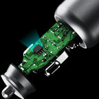 Dudao R4T 25W USB-A / USB-C automobilinis įkroviklis - pilkas -- Cell phone chargers