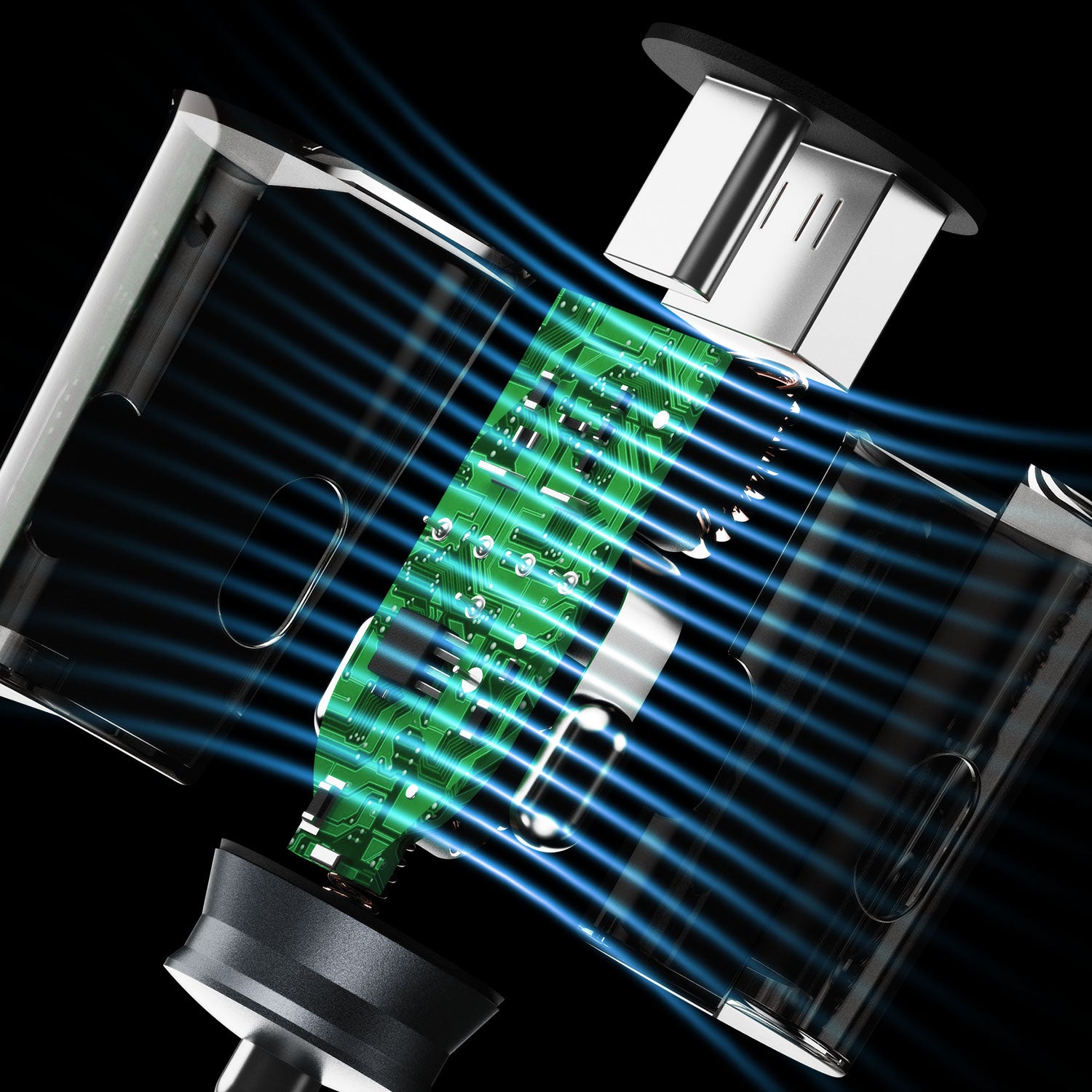 Dudao R4T 25W USB-A / USB-C automobilinis įkroviklis - pilkas -- Cell phone chargers