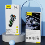 Dudao R4T 25W USB-A / USB-C automobilinis įkroviklis - pilkas -- Cell phone chargers