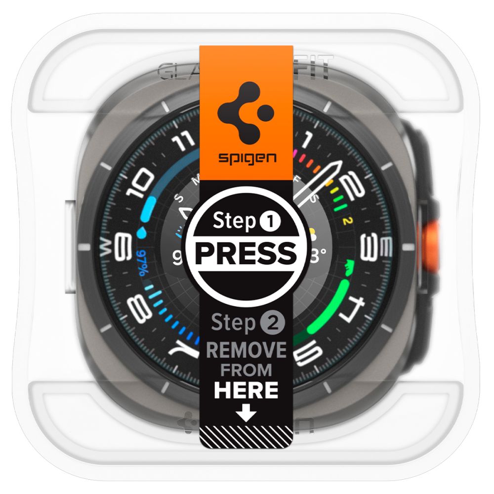 Spigen Glas.TR EZ Fit grūdintas stiklas Galaxy Watch Ultra 47 mm (2 vnt.)