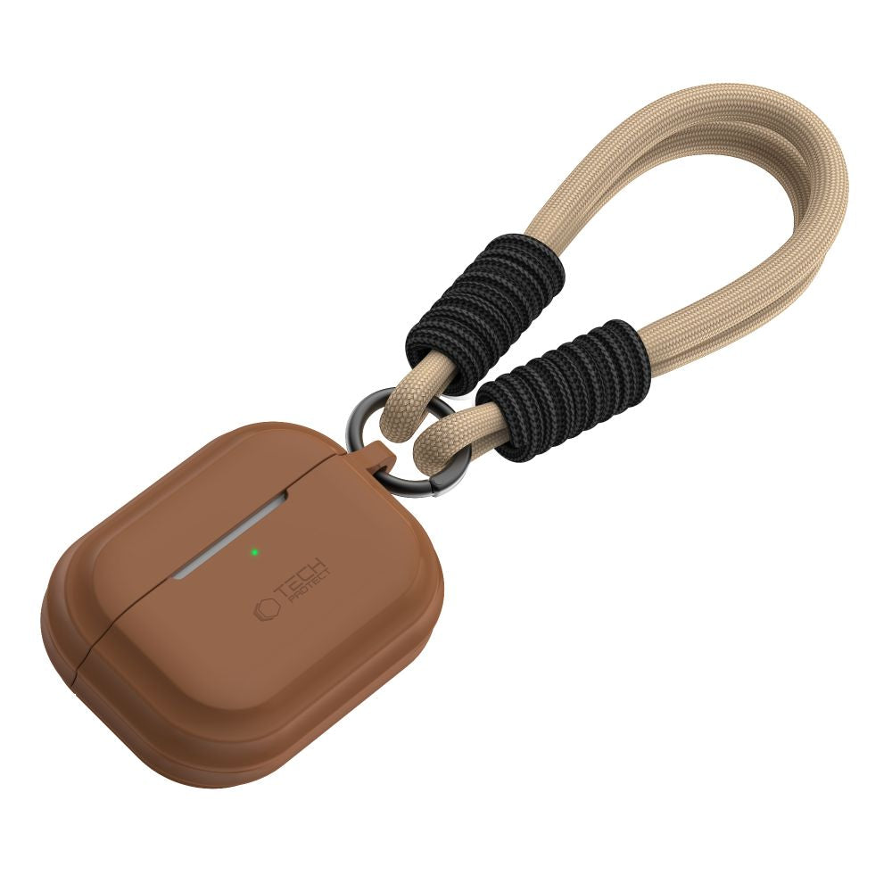 Tech-Protect dėklas AirPods Pro 1/2 – rudas su virvele -- AirPods Pro 1