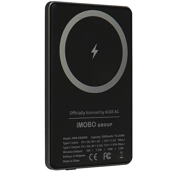 Audi Big Logo Išorinė baterija MagSafe indukcinė 15W 5000mAh - pilkas