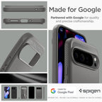 Spigen Rugged Armor dėklas Google Pixel 9 Pro XL – pilkas