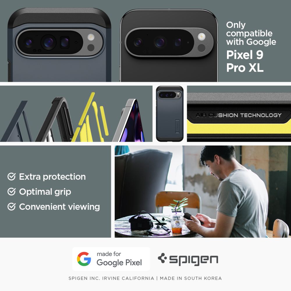 Spigen Tough Armor dėklas Google Pixel 9 Pro XL – grafitas