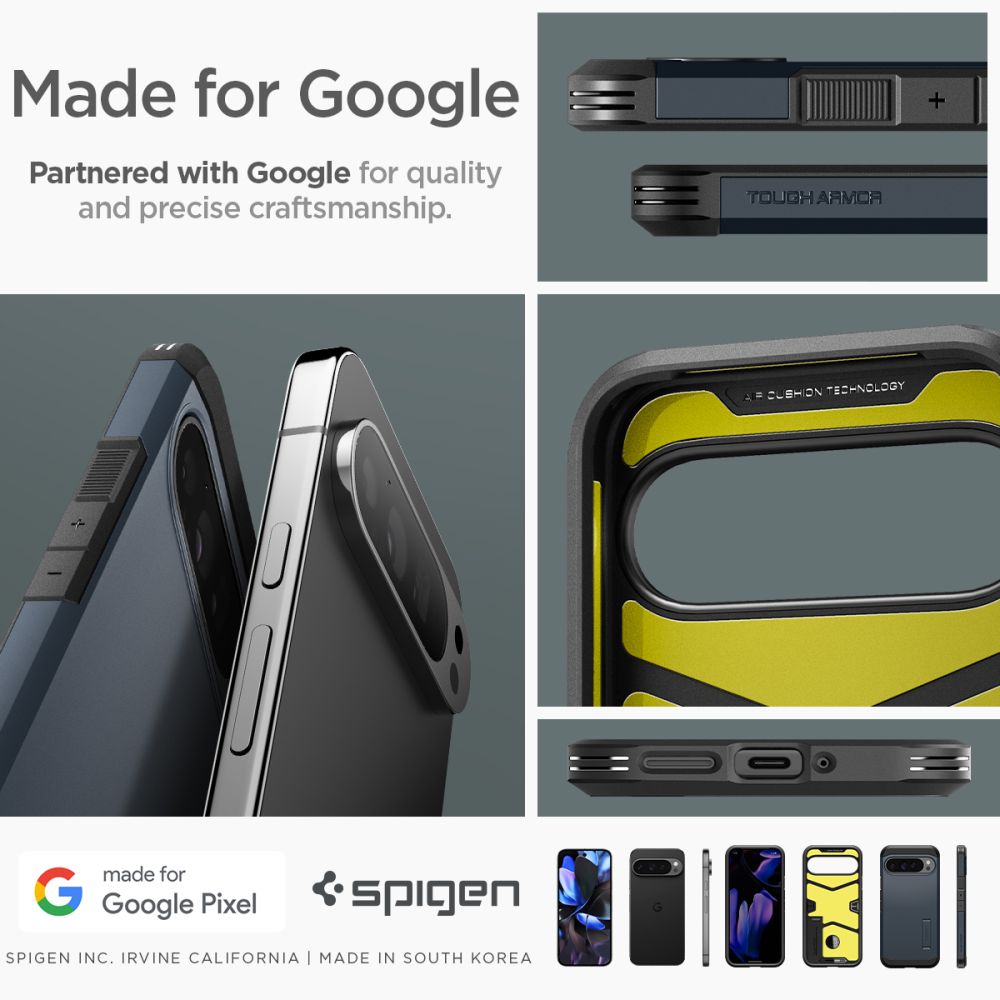Spigen Tough Armor dėklas Google Pixel 9 Pro XL – grafitas