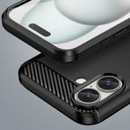 Carbon Case silikoninis dėklas iPhone 16 – juodas -- iPhone 16