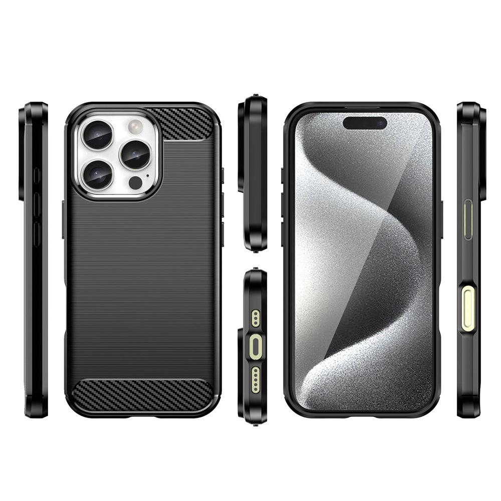 Anglies rašto TPU dėklas iPhone 16 Pro Max – juodas -- iPhone 16 Pro Max