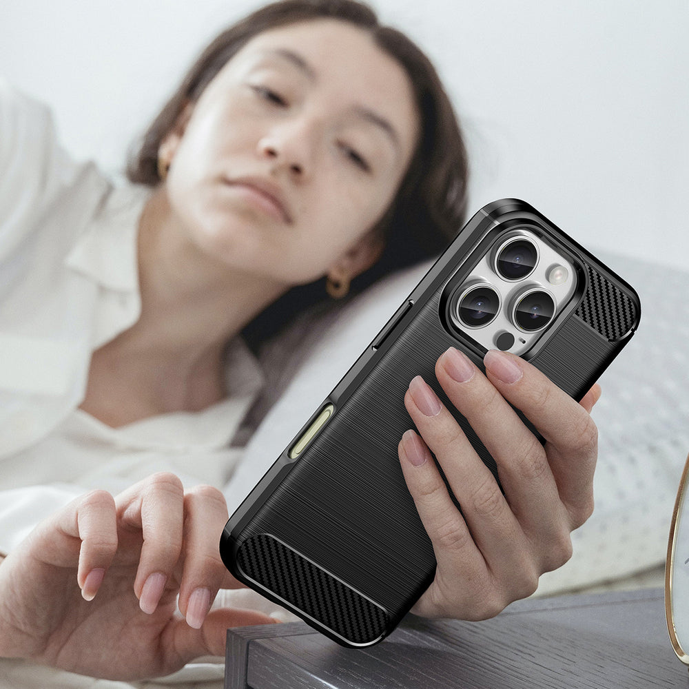 Anglies rašto TPU dėklas iPhone 16 Pro Max – juodas -- iPhone 16 Pro Max