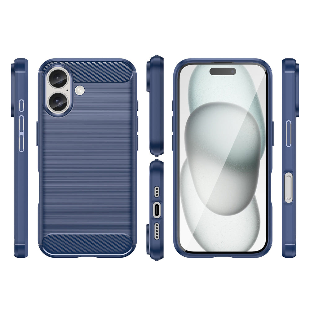 Silikoninis TPU dėklas iPhone 16 Plus – mėlynas -- iPhone 16 Plus