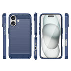 Silikoninis TPU dėklas iPhone 16 Plus – mėlynas -- iPhone 16 Plus