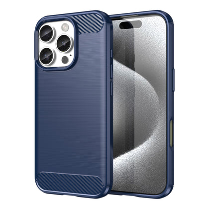 Carbon Case TPU dėklas iPhone 16 Pro Max – mėlynas -- iPhone 16 Pro Max