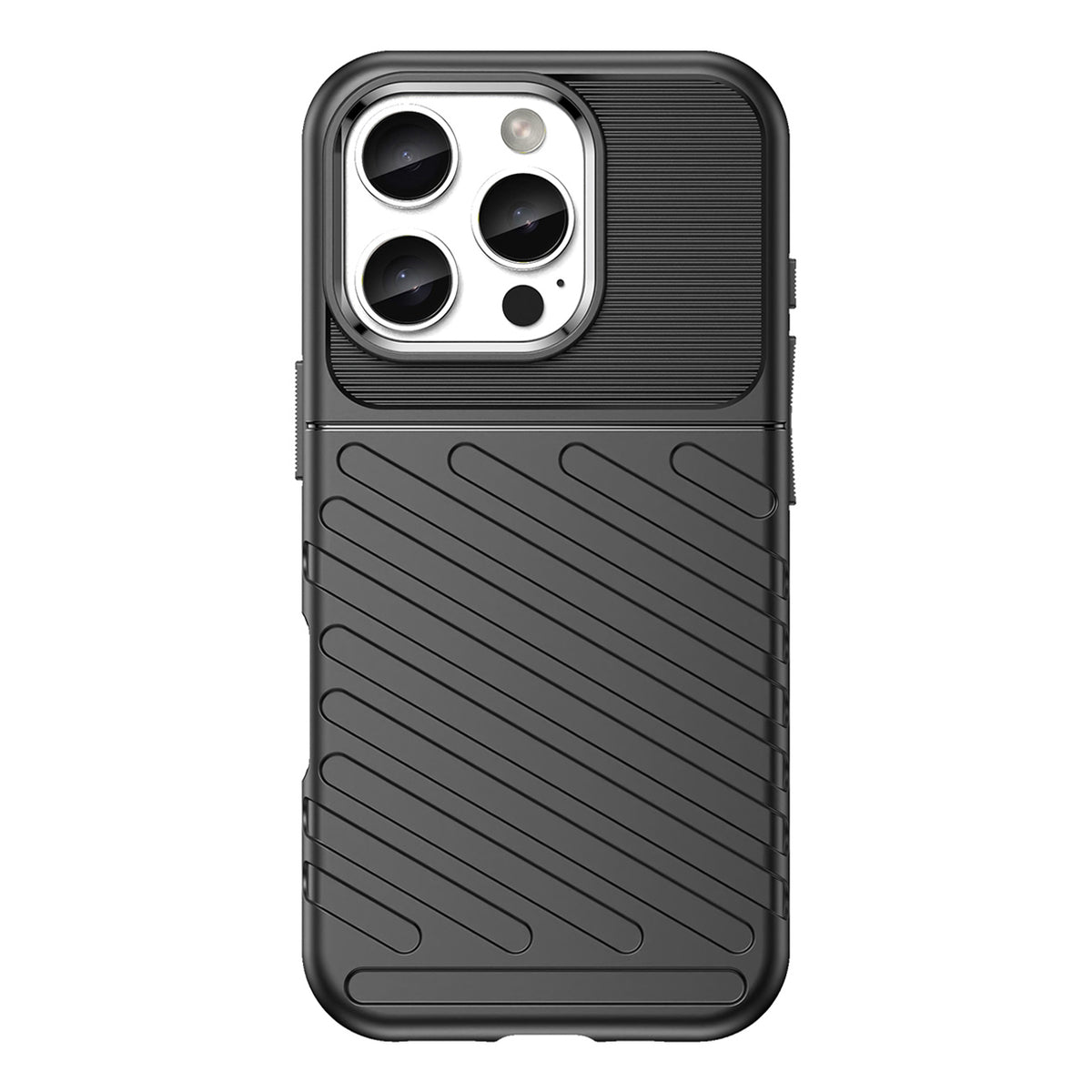 Thunder Case silikoninis dėklas iPhone 16 Pro Max – juodas