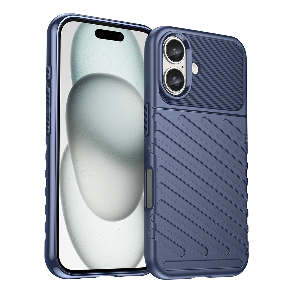 Thunder TPU dėklas iPhone 16 Plus – mėlynas -- iPhone 16 Plus
