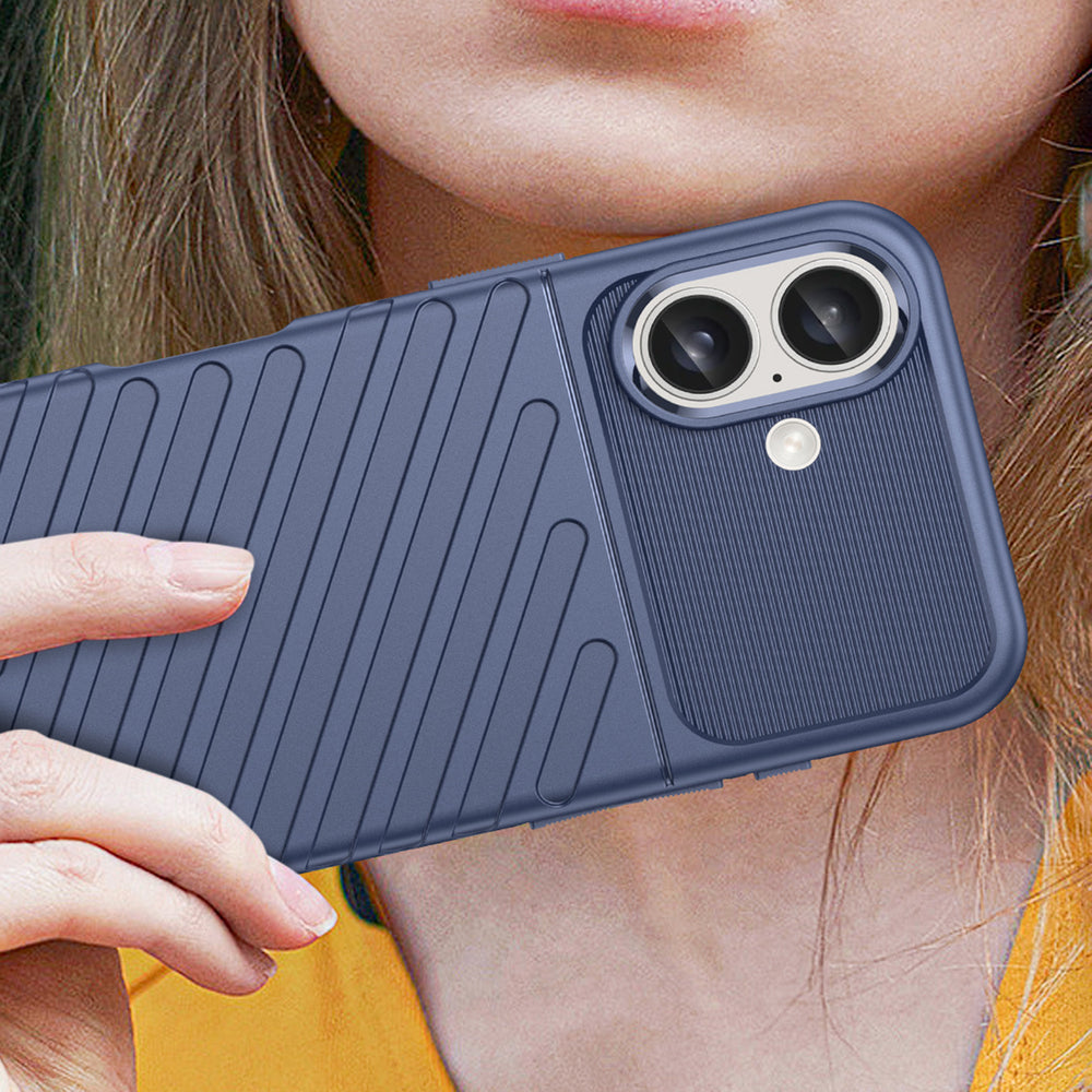 Thunder TPU dėklas iPhone 16 Plus – mėlynas -- iPhone 16 Plus
