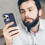 Silikoninis dėklas iPhone 16 Pro Max „Thunder Case“ – mėlynas