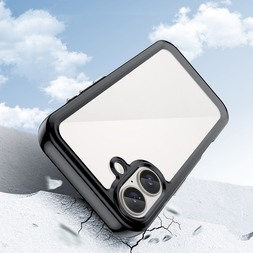 Outer Space dėklas iPhone 16 – juodas (TPU+PC)