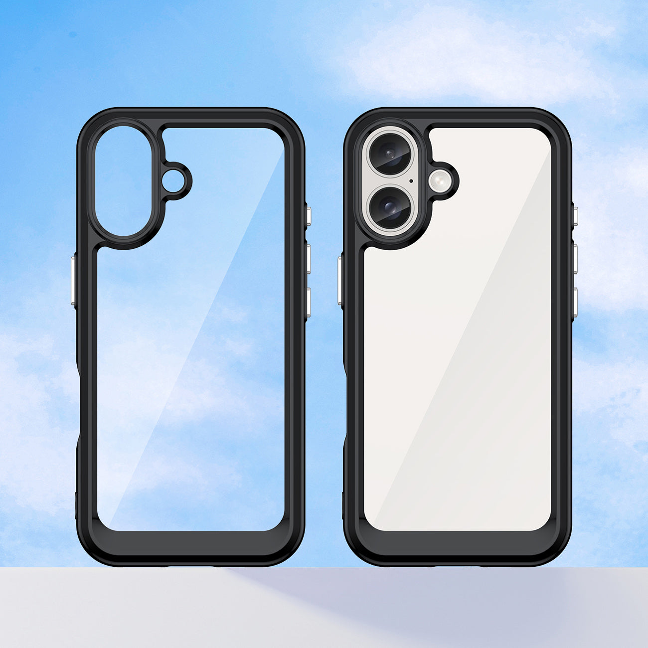 Outer Space dėklas iPhone 16 – juodas (TPU+PC)