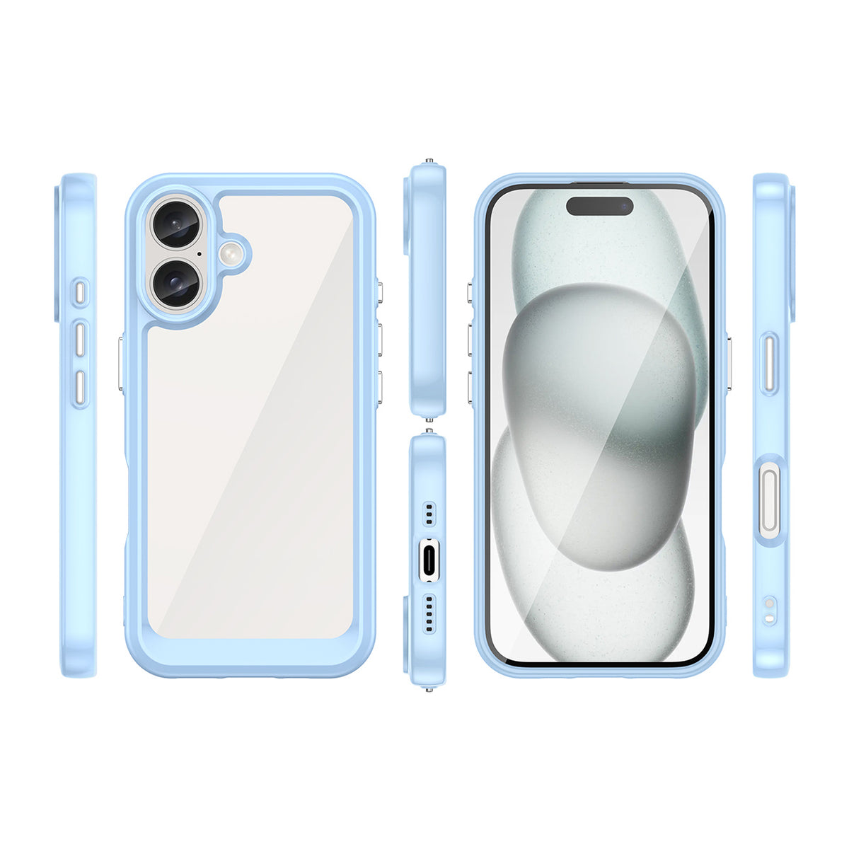 Outer Space dėklas iPhone 16 – mėlynas