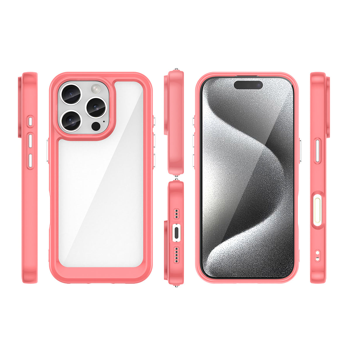 Outer Space dėklas iPhone 16 Pro – raudonas