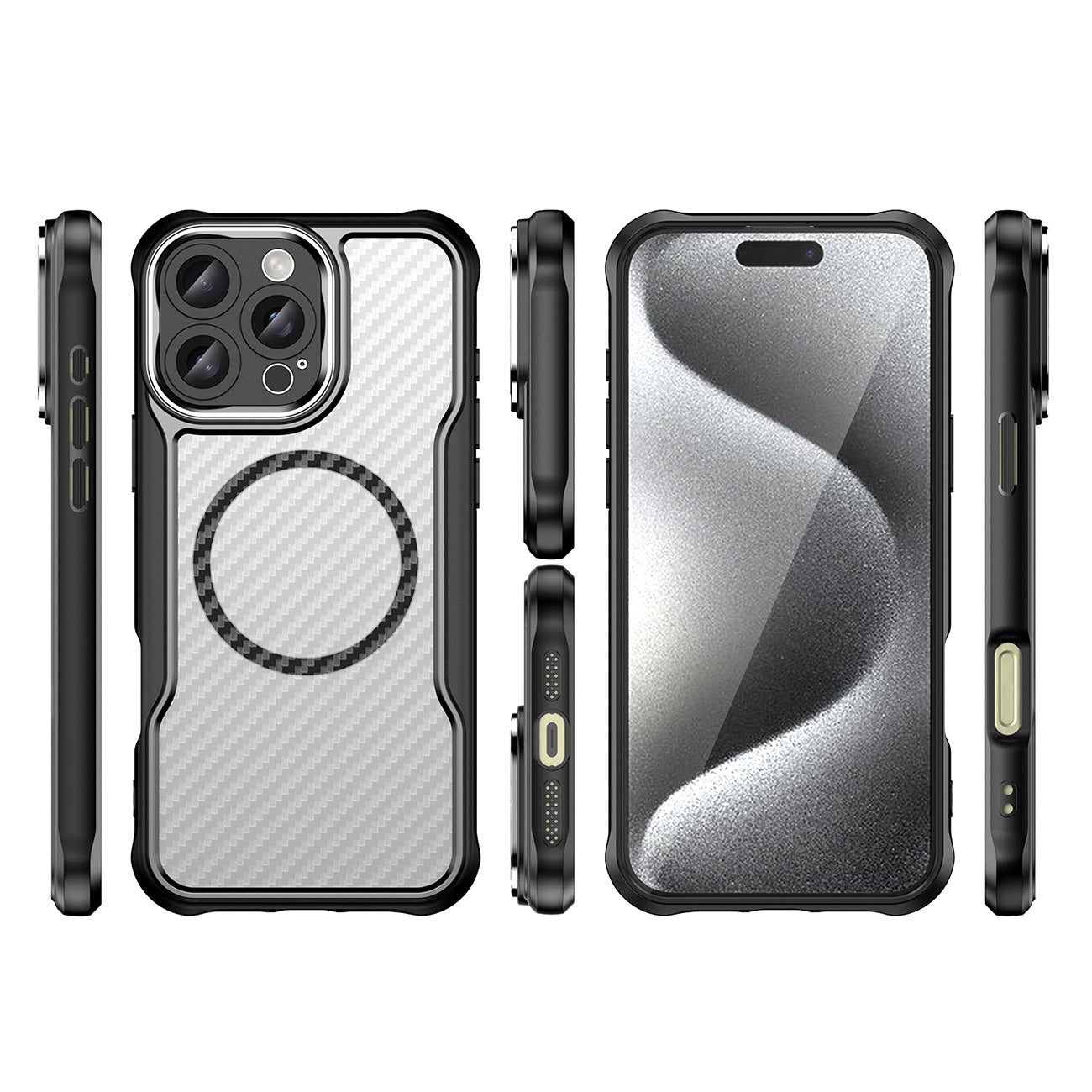 MagSafe TPU dėklas iPhone 16 Pro Max – juodas