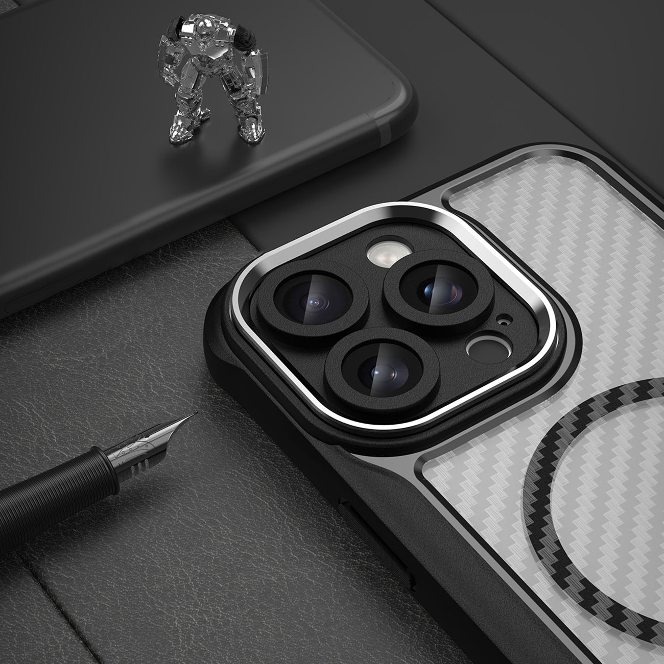 MagSafe TPU dėklas iPhone 16 Pro Max – juodas