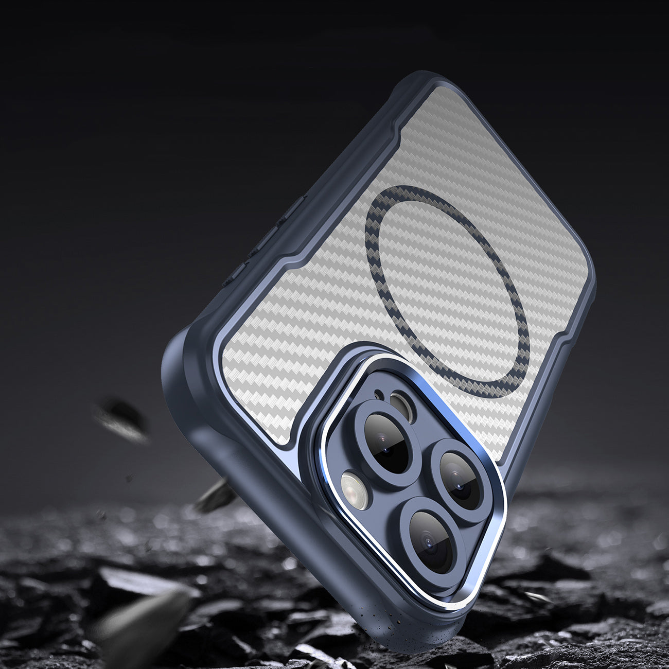 MagSafe TPU dėklas iPhone 16 Pro – mėlynas
