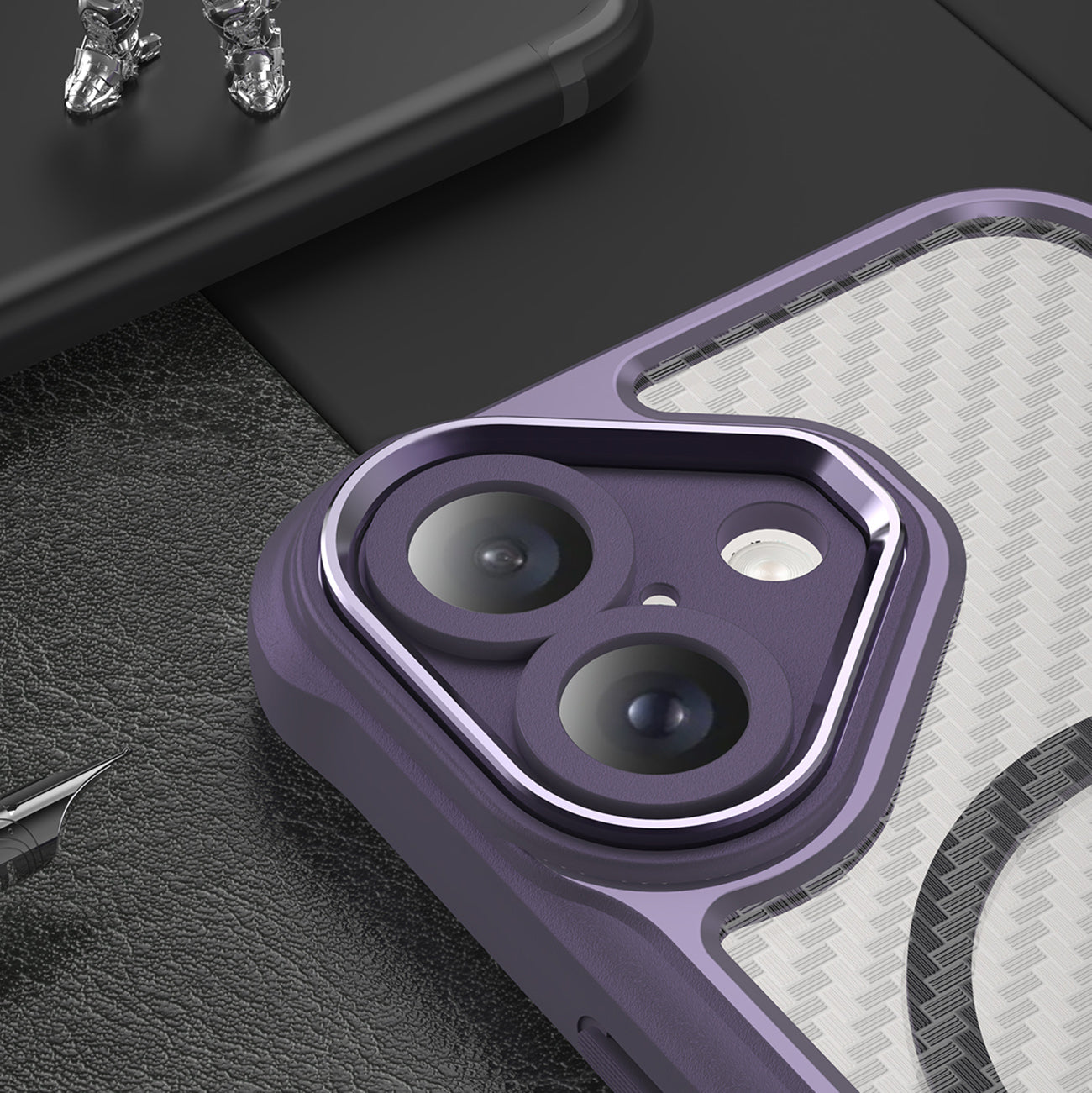 MagSafe TPU dėklas iPhone 16 – violetinis