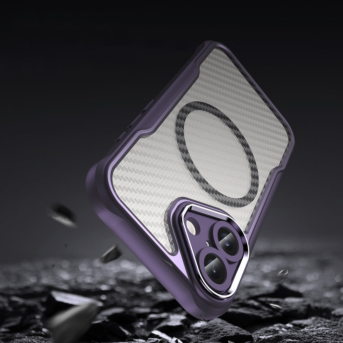 MagSafe TPU dėklas iPhone 16 – violetinis