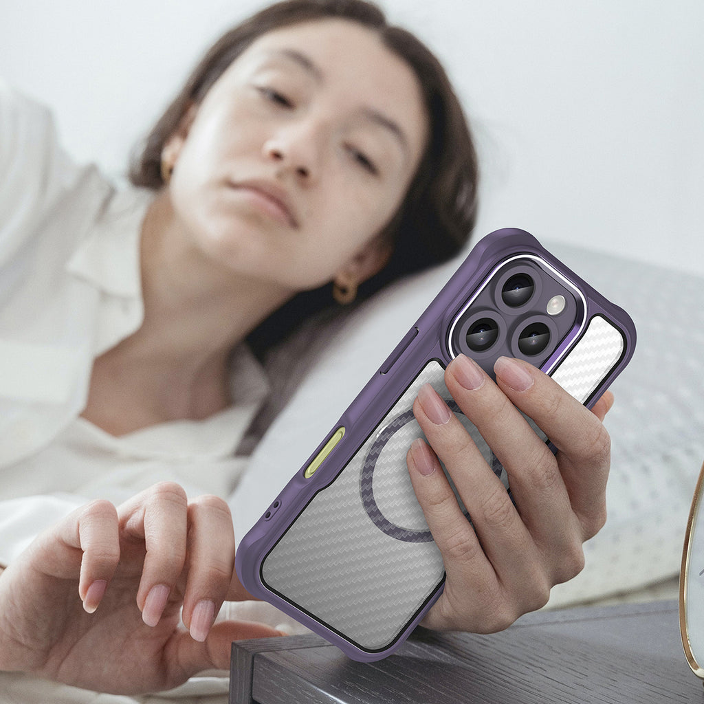MagSafe TPU dėklas iPhone 16 Pro Max – violetinis