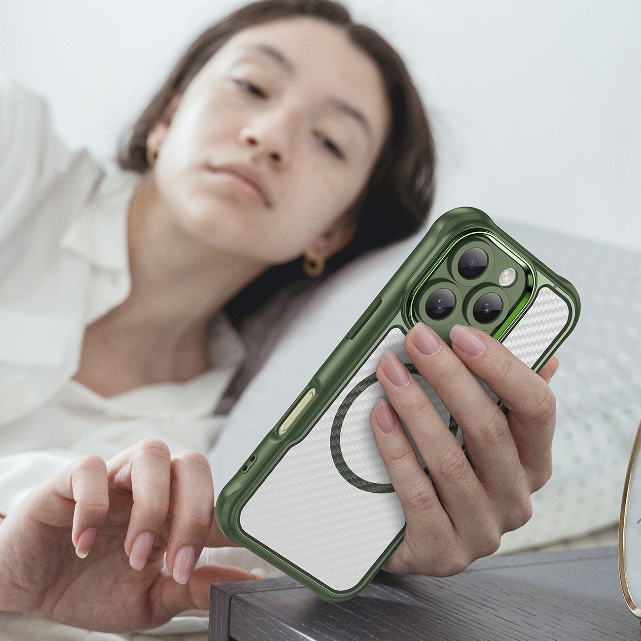 MagSafe TPU dėklas iPhone 16 Pro – žalias