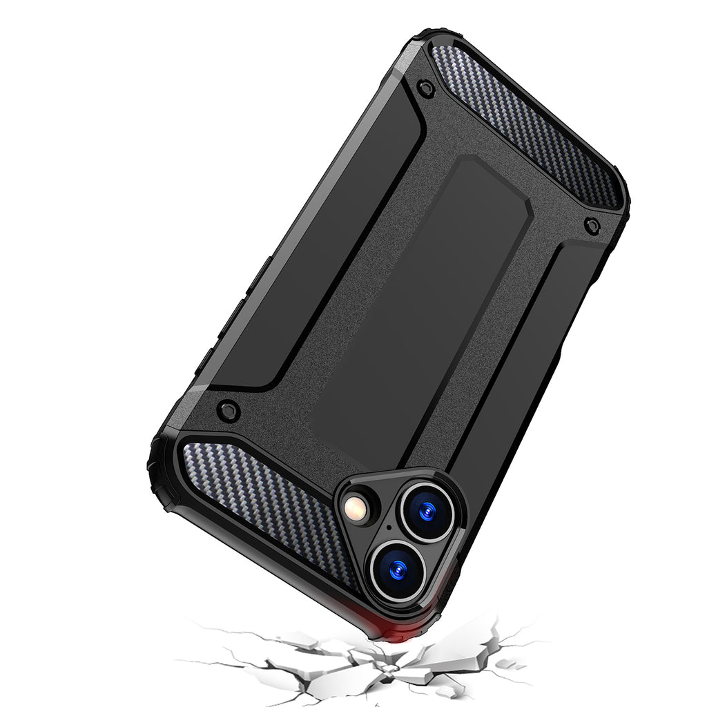 Hybrid Armor dėklas iPhone 16 – juodas