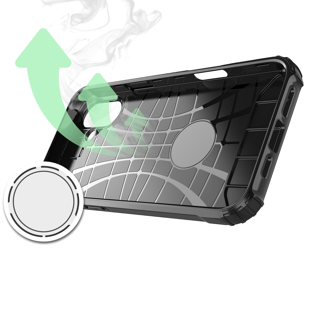 Hybrid Armor dėklas iPhone 16 – juodas