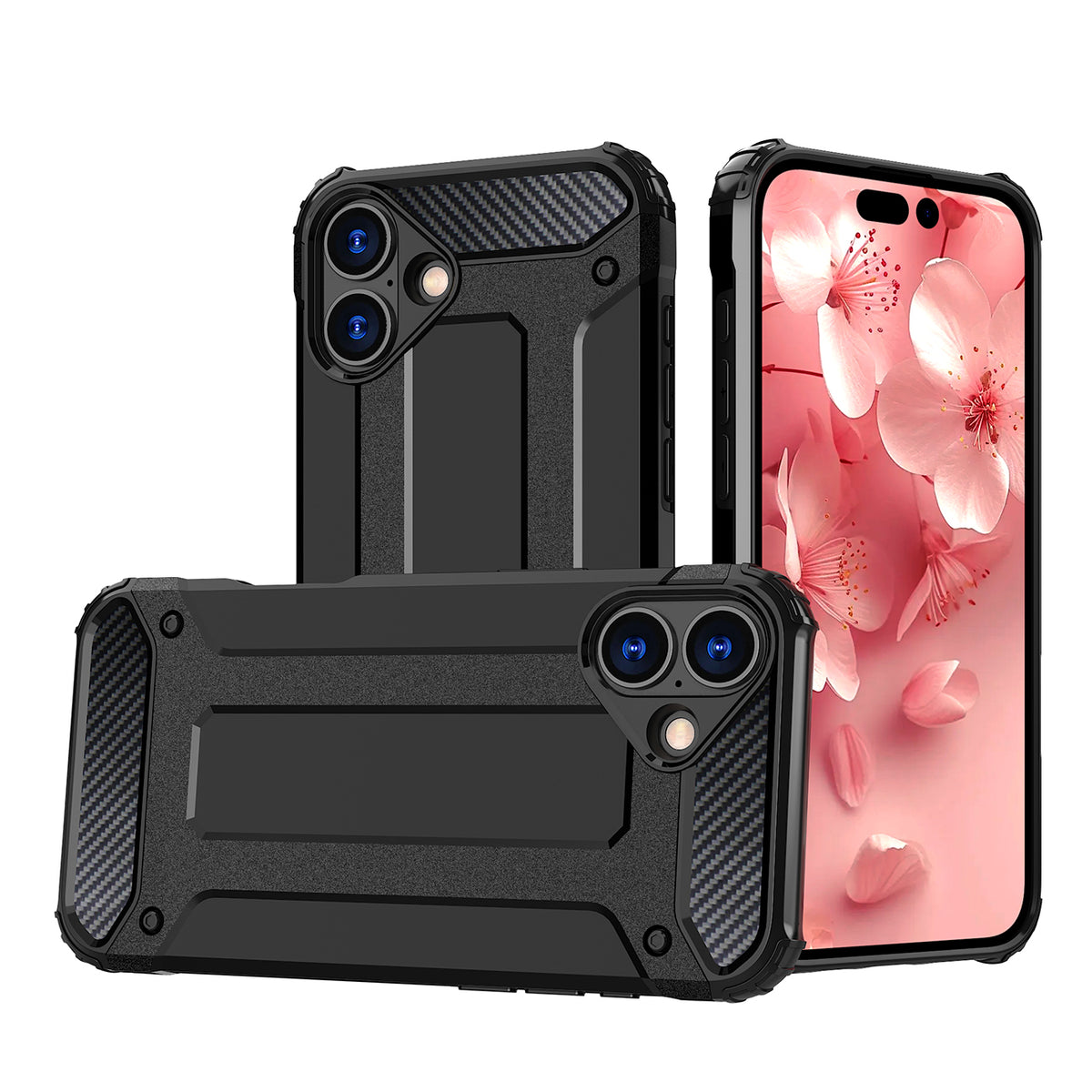 Hybrid Armor dėklas iPhone 16 Plus – juodas