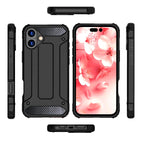 Hybrid Armor dėklas iPhone 16 Plus – juodas