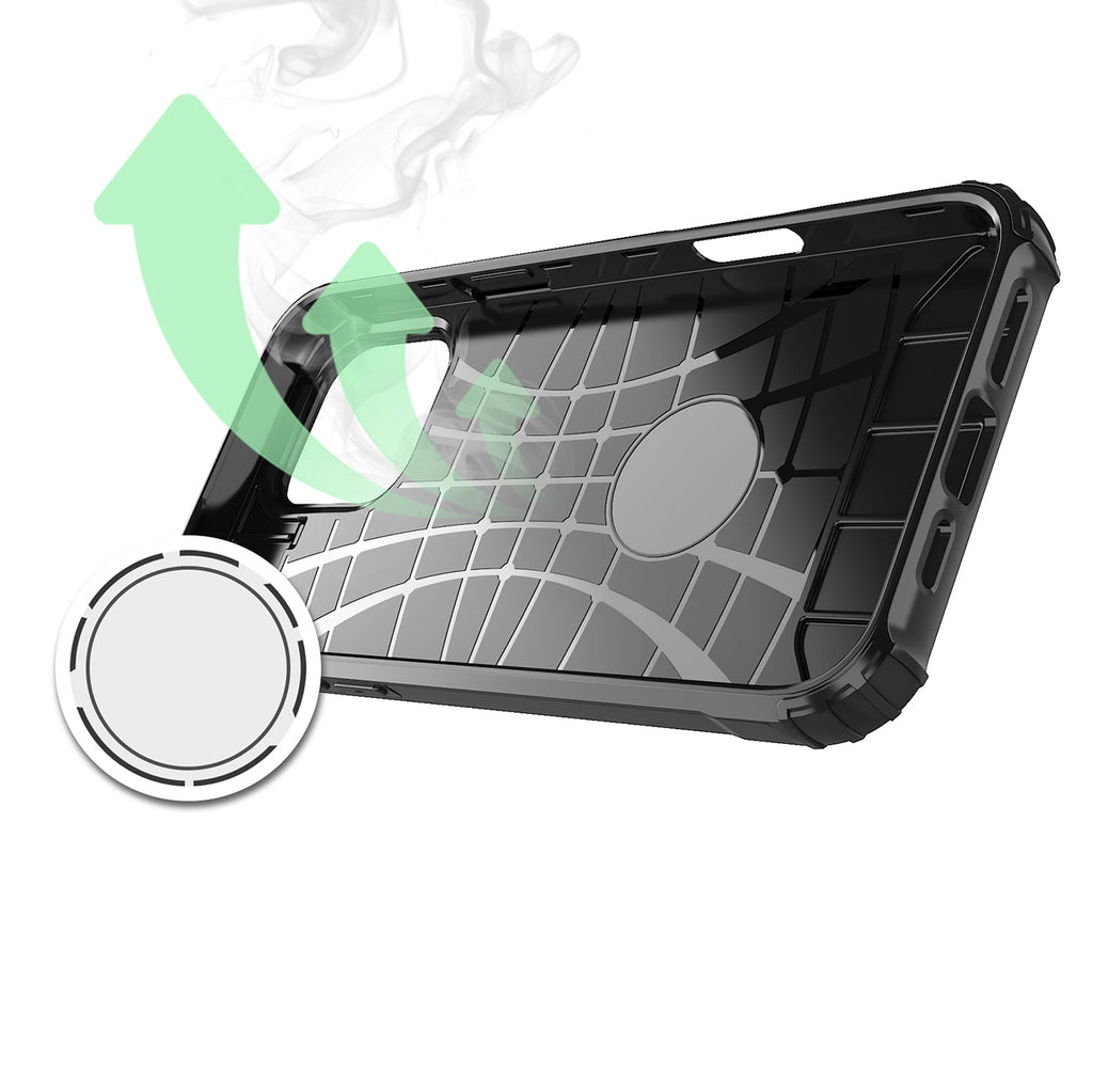Hybrid Armor dėklas iPhone 16 Pro – juodas