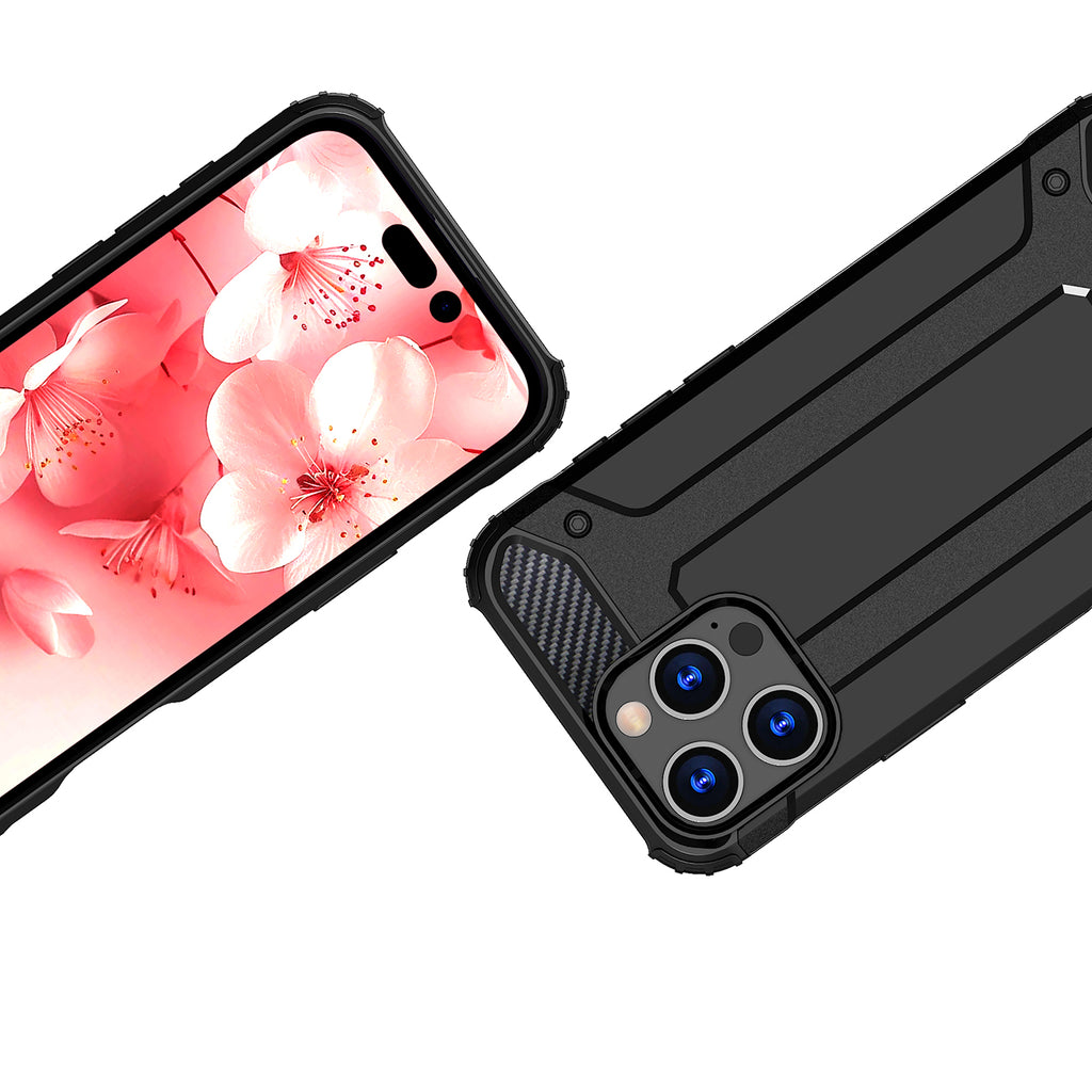 Hybrid Armor dėklas iPhone 16 Pro Max – juodas