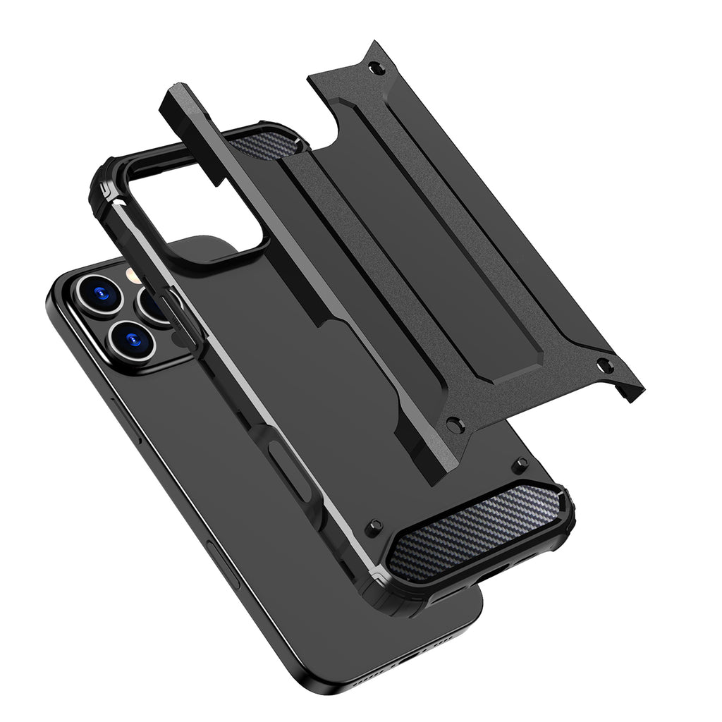 Hybrid Armor dėklas iPhone 16 Pro Max – juodas