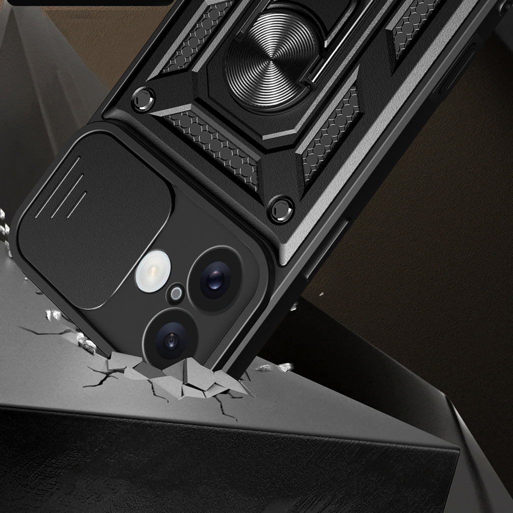 Hybrid Armor Camshield dėklas iPhone 16 – mėlynas