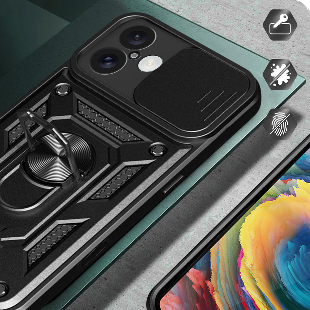 Hybrid Armor Camshield dėklas iPhone 16 – mėlynas