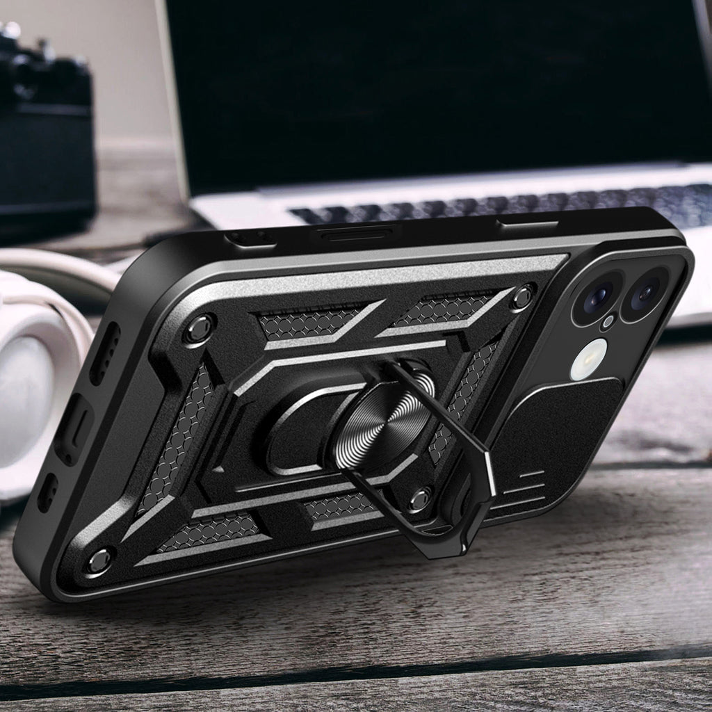 Hybrid Armor Camshield dėklas iPhone 16 – mėlynas
