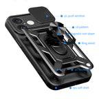 Hybrid Armor Camshield dėklas iPhone 16 – mėlynas