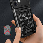 Hybrid Armor Camshield dėklas iPhone 16 Plus – mėlynas
