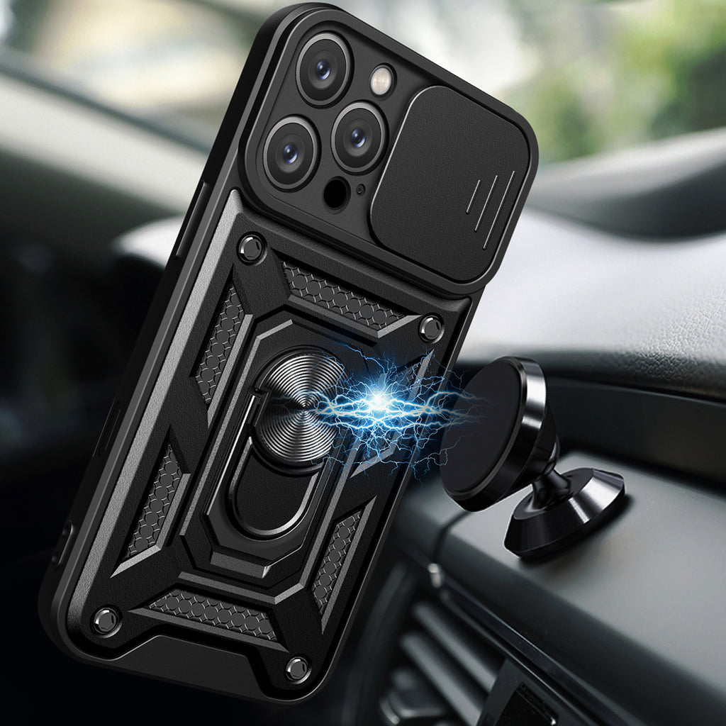 Hybrid Armor Camshield dėklas iPhone 16 Pro su kameros dangteliu
