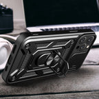 Hybrid Armor Camshield dėklas iPhone 16 Pro su kameros dangteliu