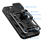 Hybrid Armor Camshield dėklas iPhone 16 Pro su kameros dangteliu