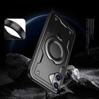 MagSafe dėklas iPhone 16 – juodas, Hybrid Armor