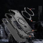 MagSafe dėklas iPhone 16 Plus Hybrid Armor Trendy – juodas