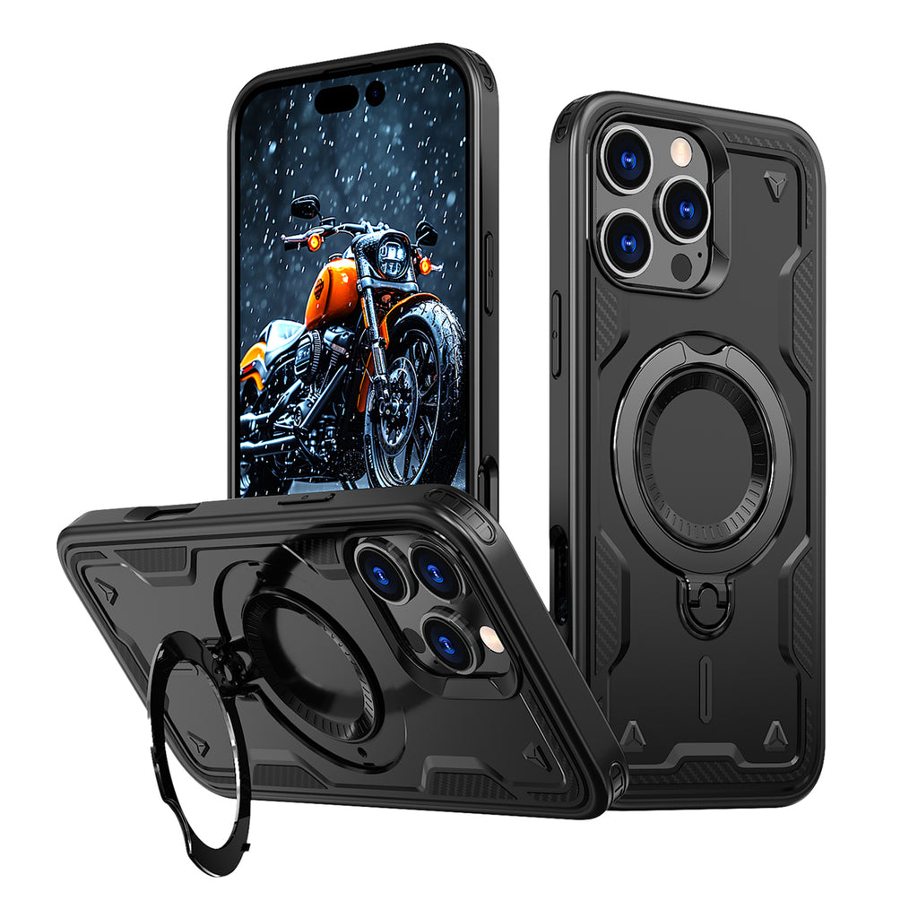MagSafe dėklas iPhone 16 Pro Max – juodas Hybrid Armor Trendy