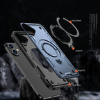 MagSafe dėklas iPhone 16 – mėlynas Hybrid Armor Trendy