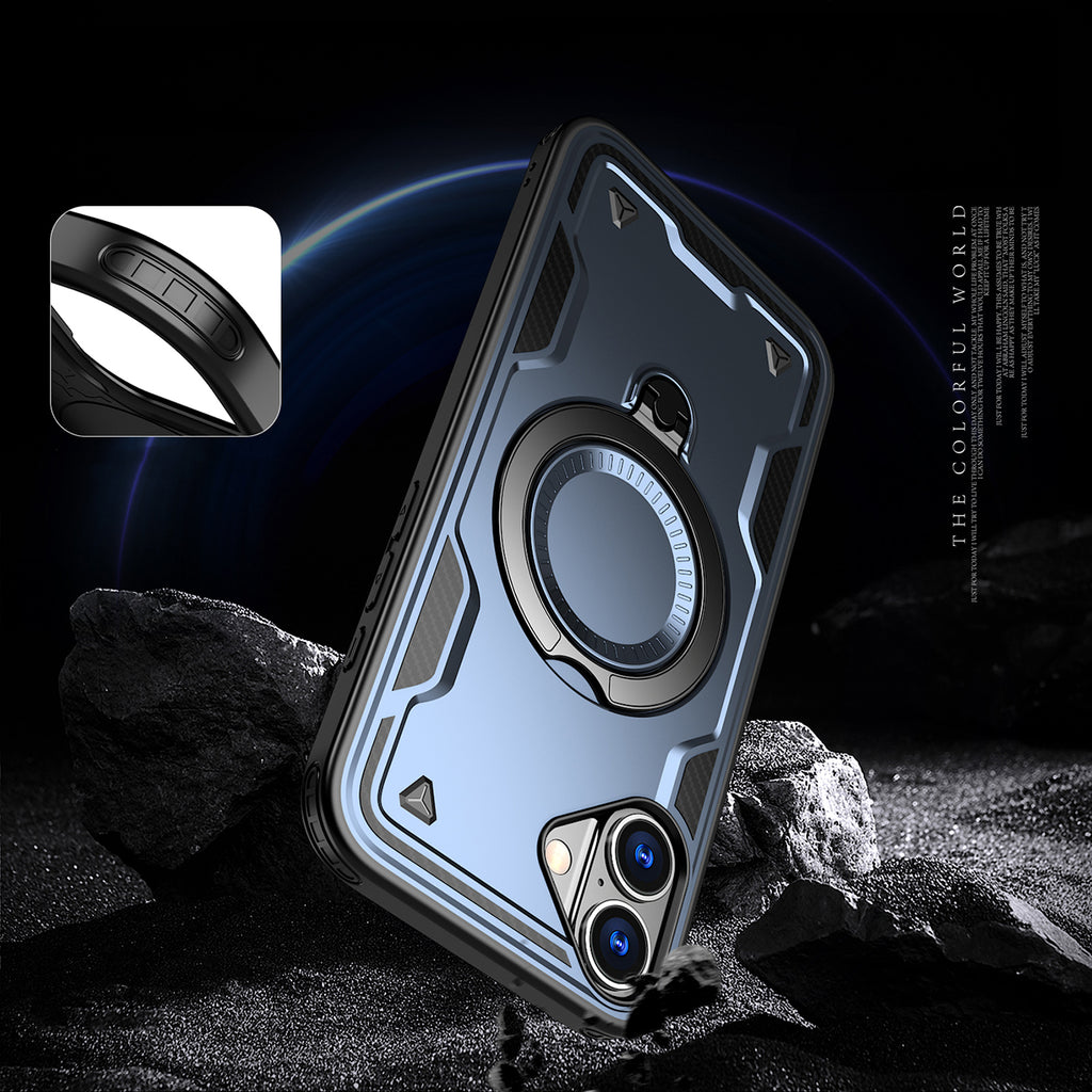 MagSafe dėklas iPhone 16 – mėlynas Hybrid Armor Trendy